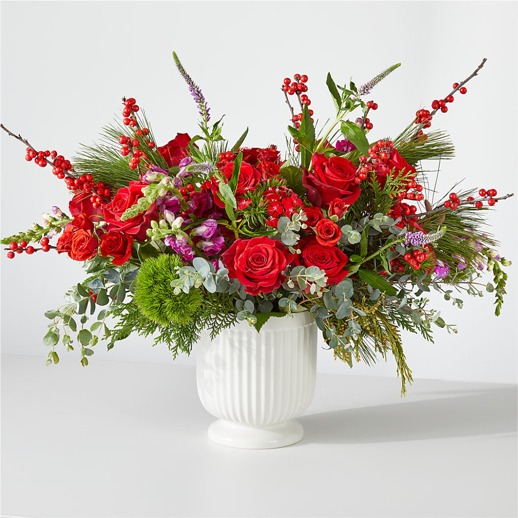 Big Red Bow Bouquet – THE SHOPPE ON KEY AVENUE FLORAL & GIFTS, Lampasas TX