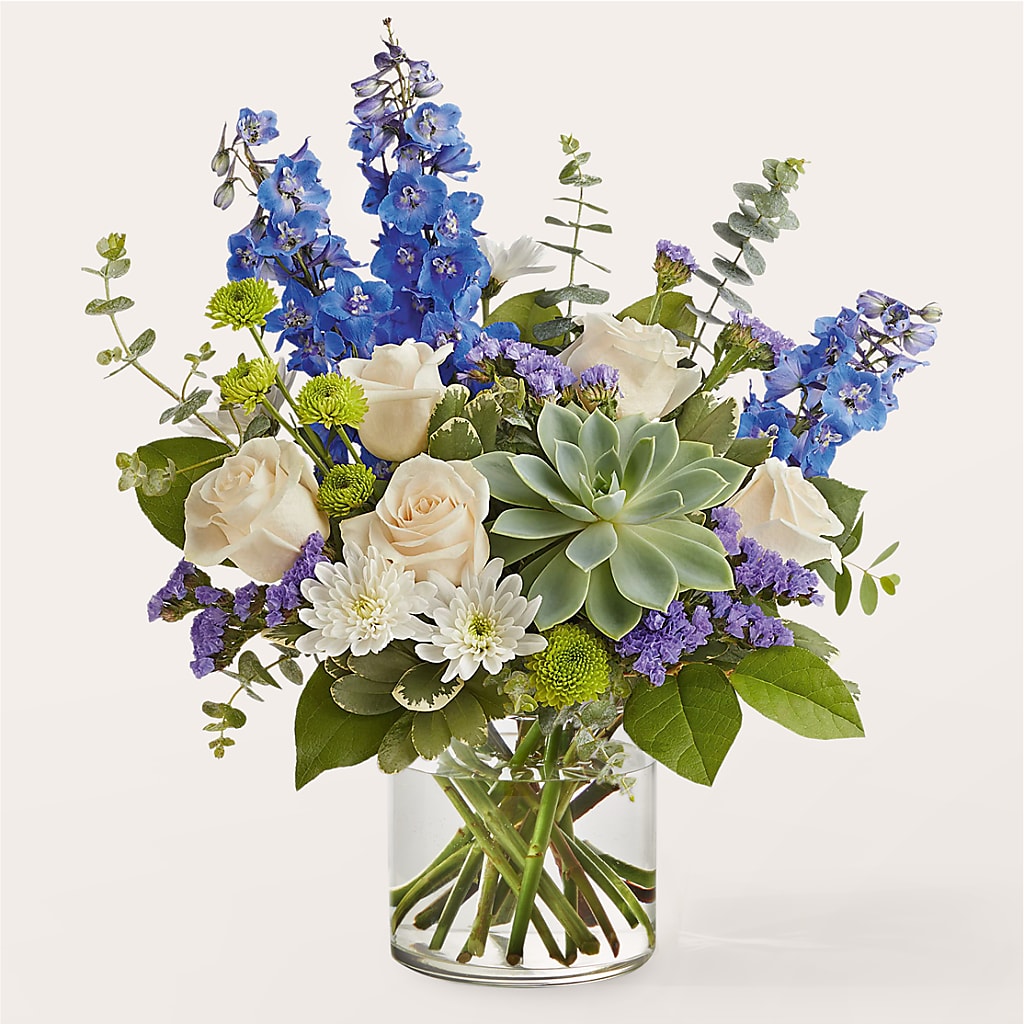 Cerulean Waves Bouquet – The Shoppe At Wildflower Hill, Lampasas TX