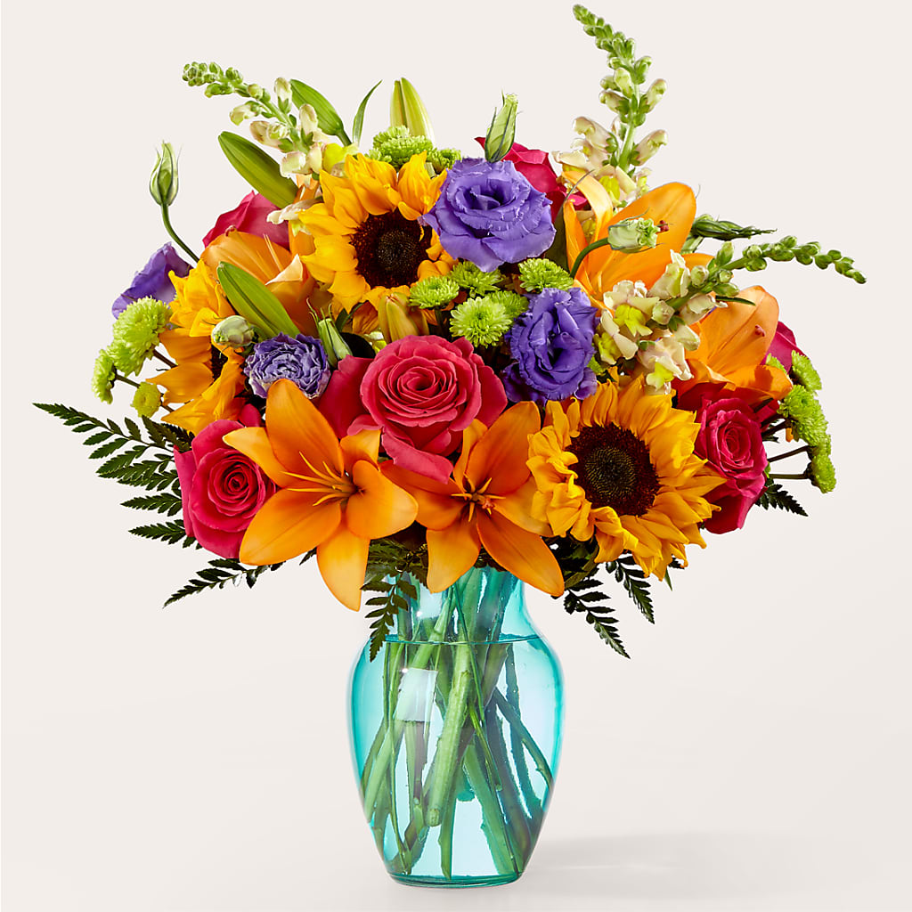 Double Rainbow Bouquet – THE SHOPPE ON KEY AVENUE FLORAL & GIFTS, Lampasas TX