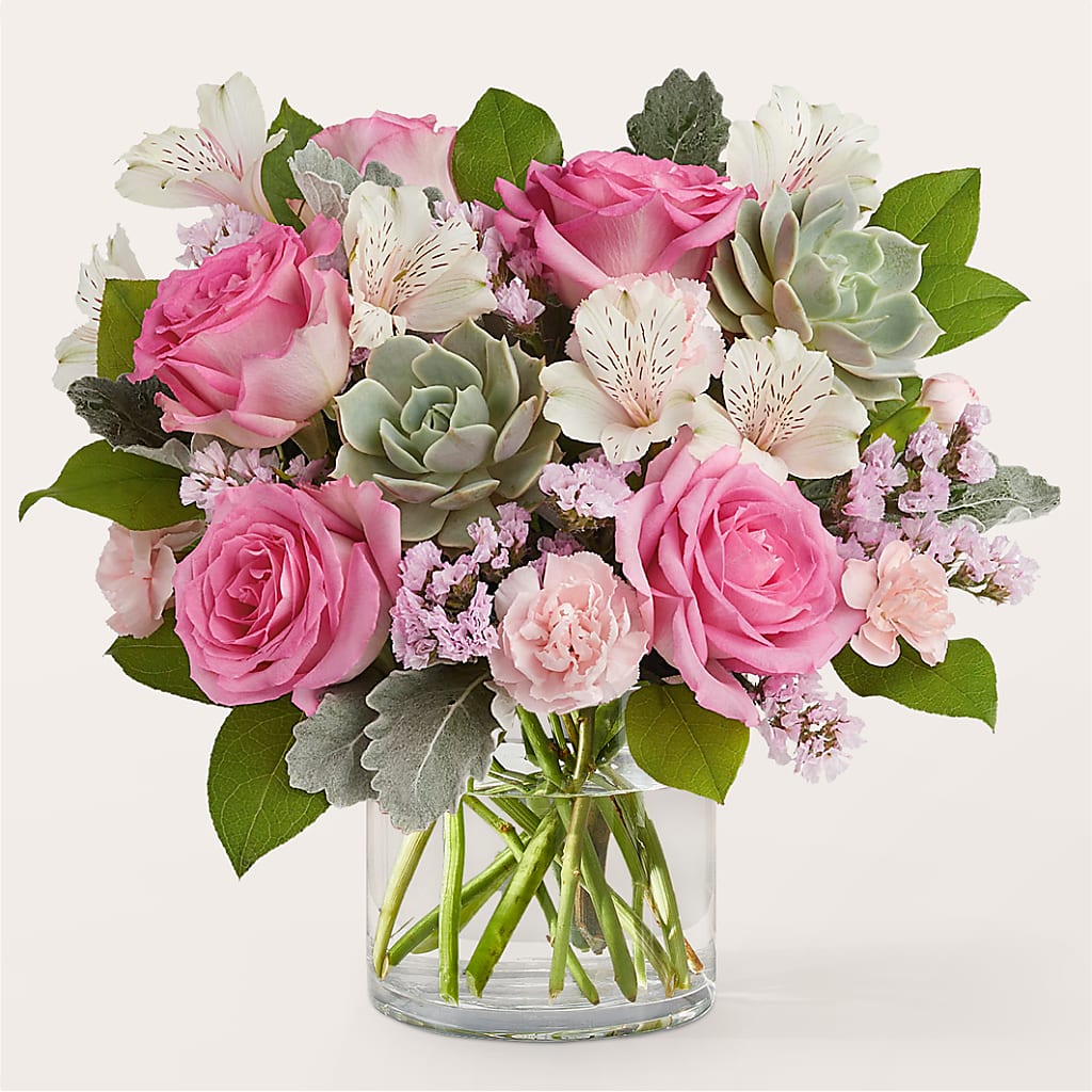 Dusty Rose Bouquet – THE SHOPPE ON KEY AVENUE FLORAL & GIFTS, Lampasas TX