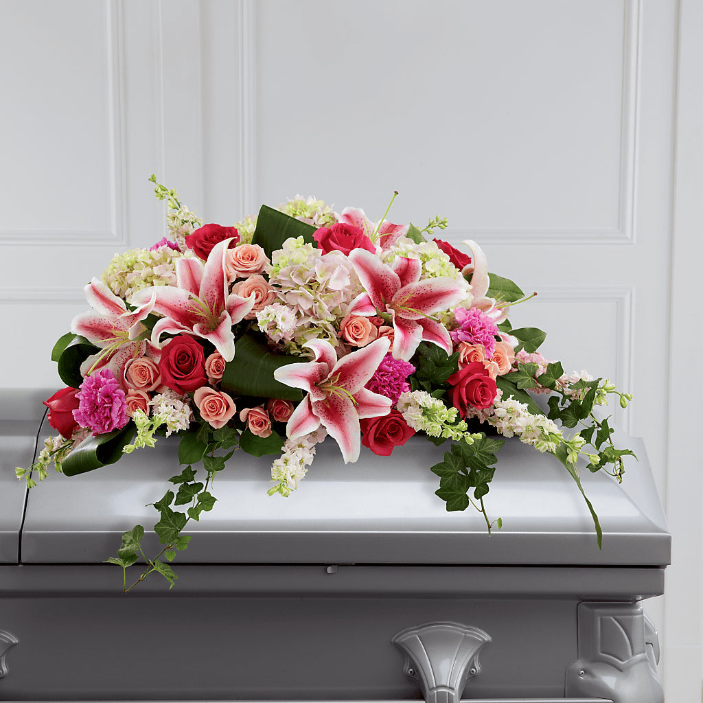 Splendid Grace Casket Spray – THE SHOPPE ON KEY AVENUE FLORAL & GIFTS, Lampasas TX