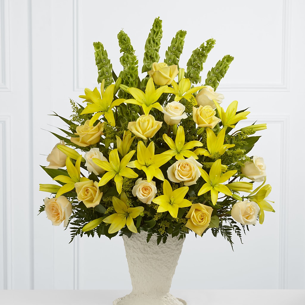 Golden Memories Arrangement – THE SHOPPE ON KEY AVENUE FLORAL & GIFTS, Lampasas TX