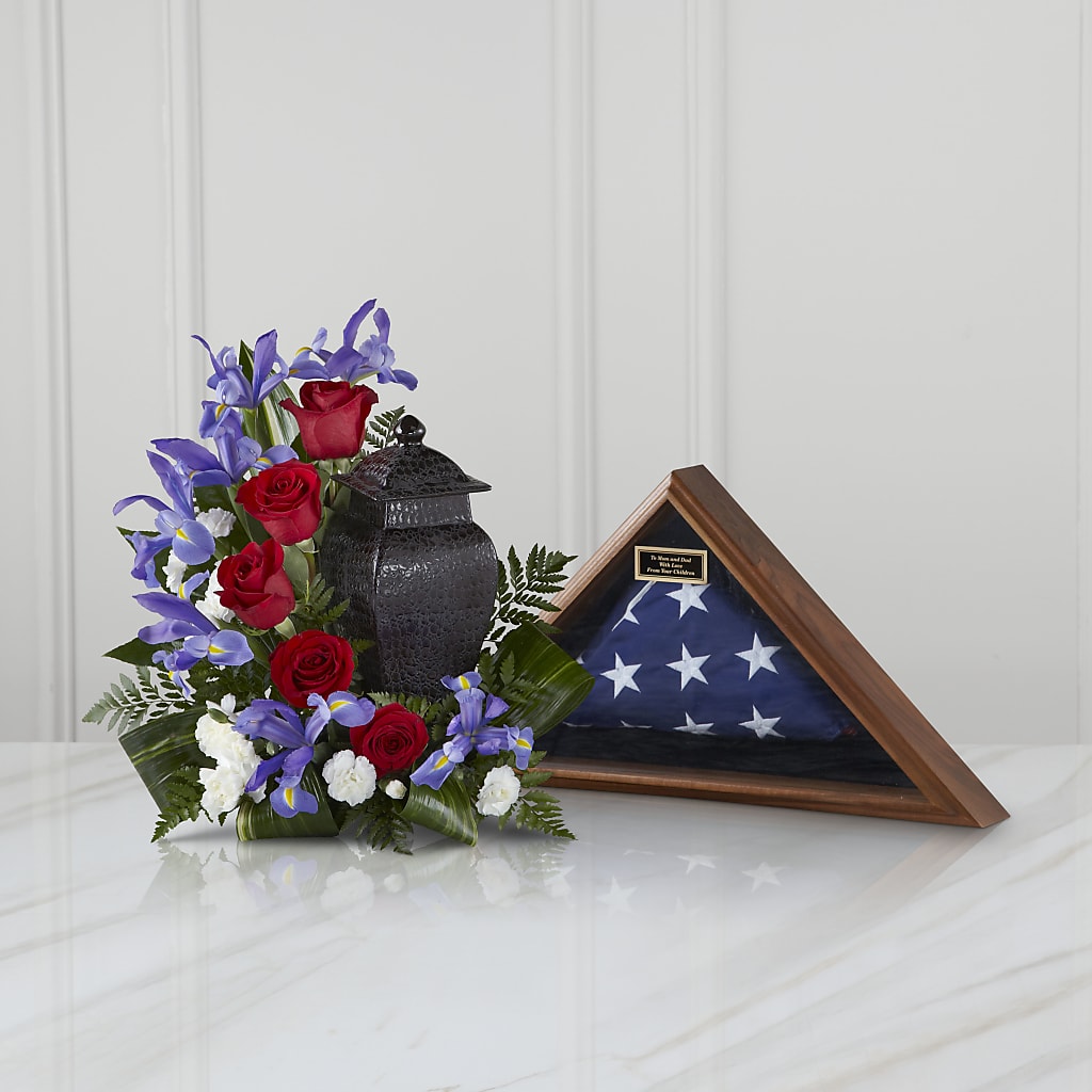 Patriotic Tribute Arrangement – THE SHOPPE ON KEY AVENUE FLORAL & GIFTS, Lampasas TX
