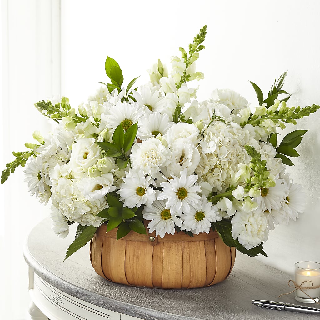 Pure Ivory Basket – THE SHOPPE ON KEY AVENUE FLORAL & GIFTS, Lampasas TX