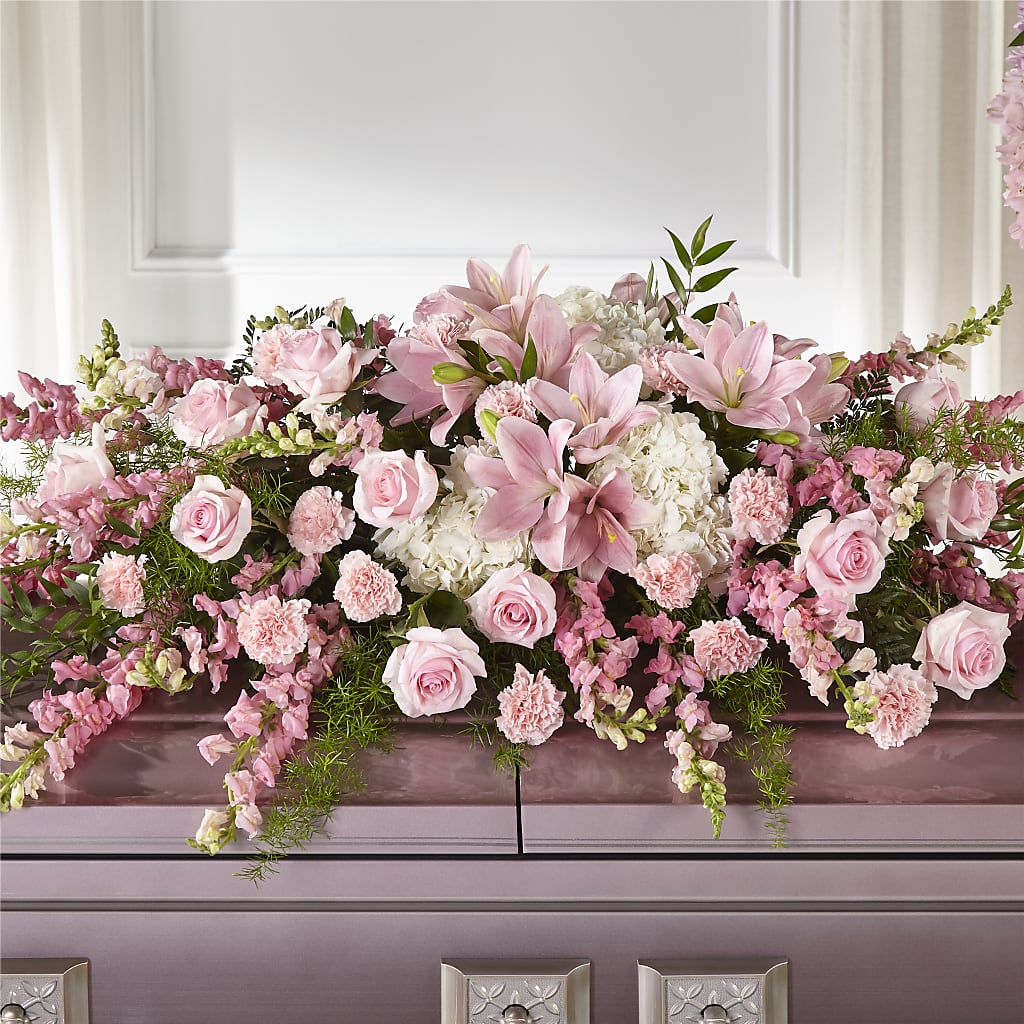 Life & Remembrance Casket Spray – THE SHOPPE ON KEY AVENUE FLORAL & GIFTS, Lampasas TX