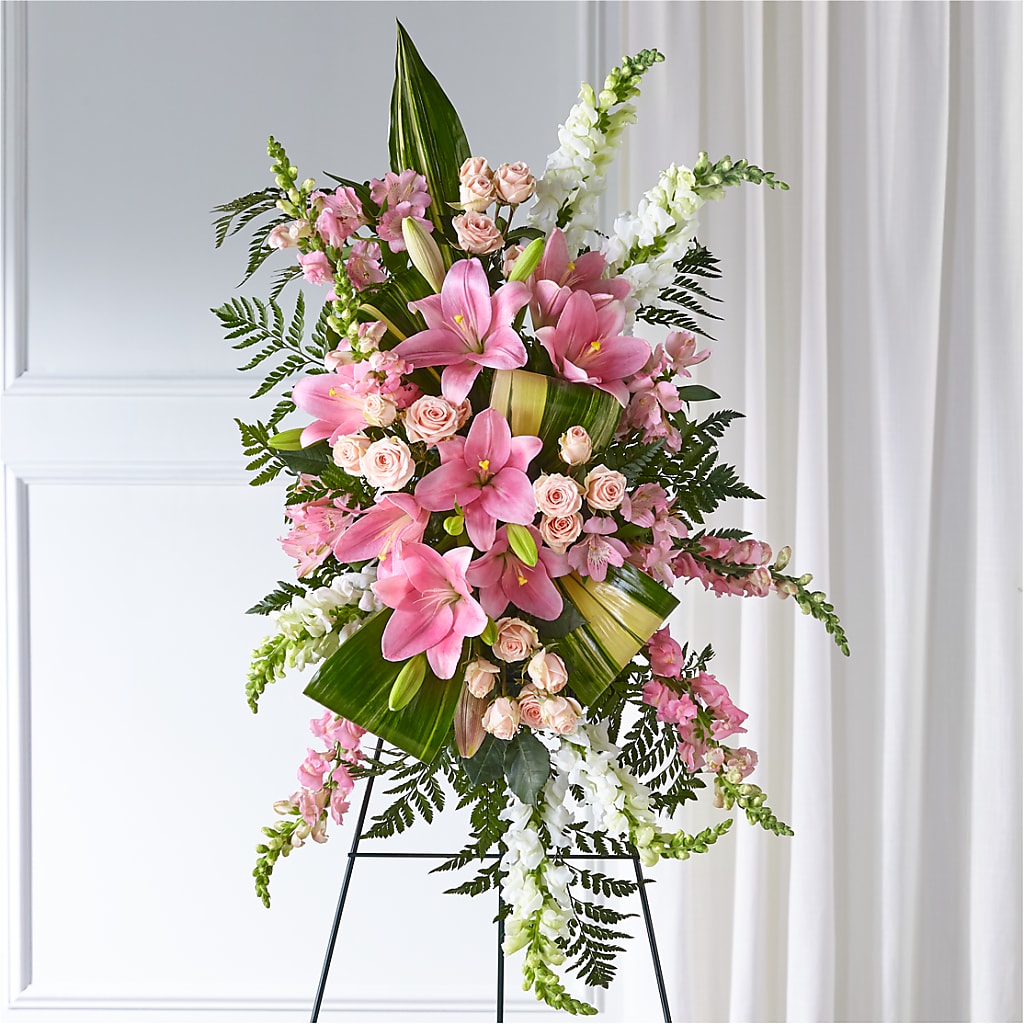 Elegant Embrace Standing Spray – THE SHOPPE ON KEY AVENUE FLORAL & GIFTS, Lampasas TX