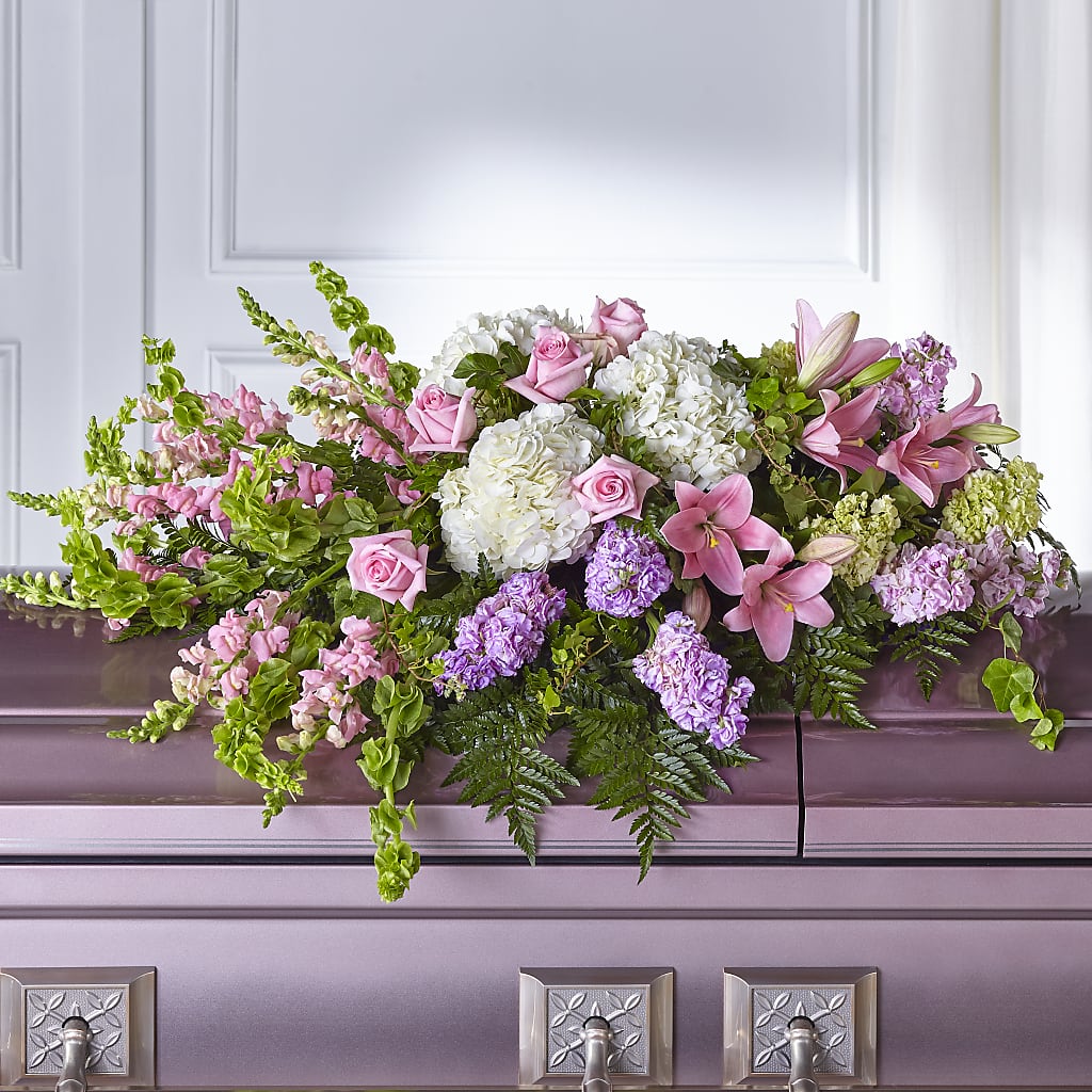 Life's Gratitude Casket Spray – THE SHOPPE ON KEY AVENUE FLORAL & GIFTS, Lampasas TX