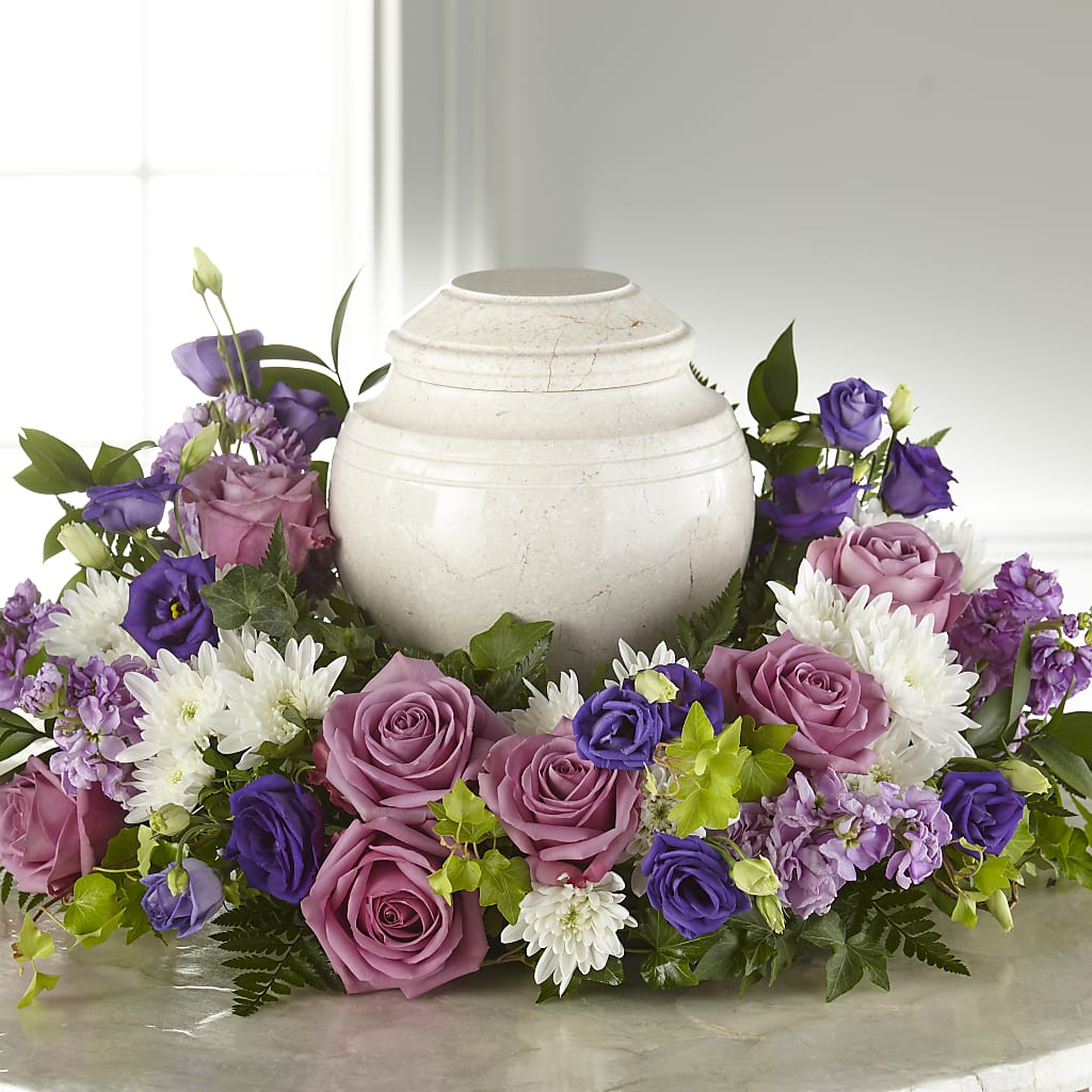 Blooming Sympathy Cremation Adornment – THE SHOPPE ON KEY AVENUE FLORAL & GIFTS, Lampasas TX