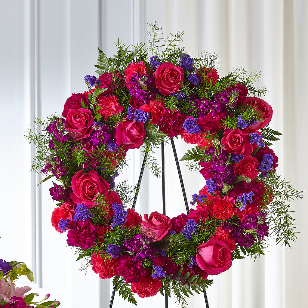 Calming Colors Wreath – THE SHOPPE ON KEY AVENUE FLORAL & GIFTS, Lampasas TX