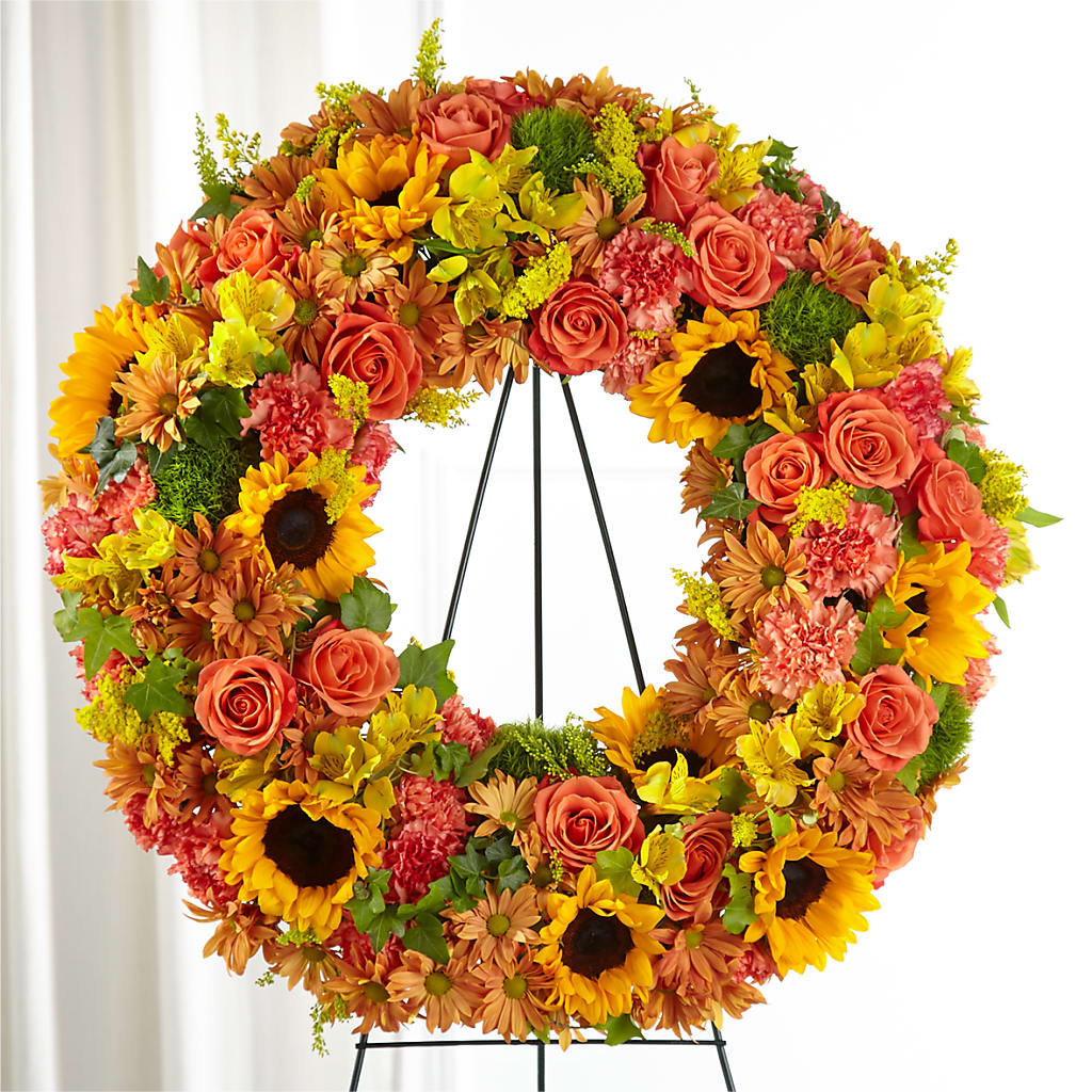 Autumnal Memories Wreath (Standard) – THE SHOPPE ON KEY AVENUE FLORAL & GIFTS, Lampasas TX
