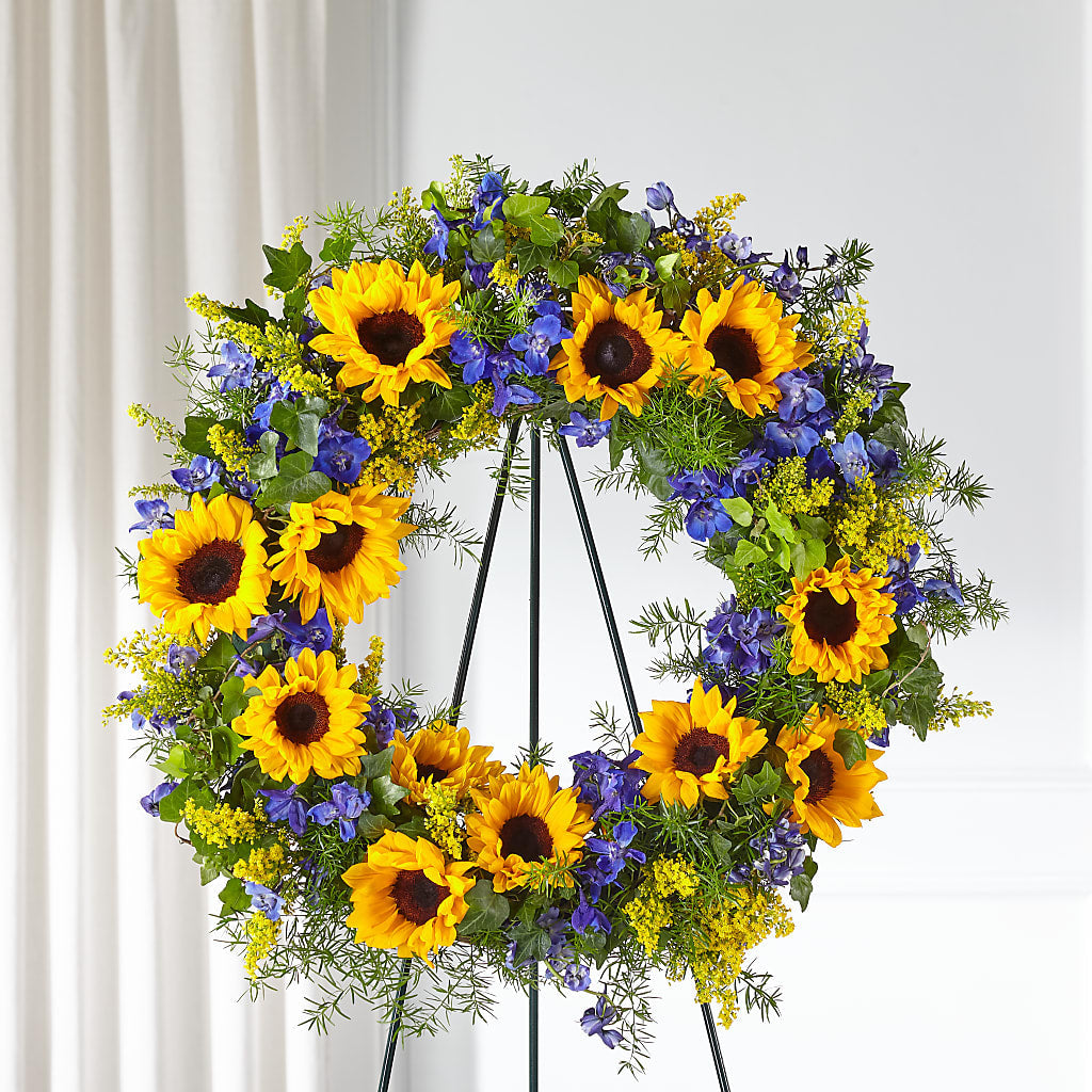Bright Rays Wreath – THE SHOPPE ON KEY AVENUE FLORAL & GIFTS, Lampasas TX