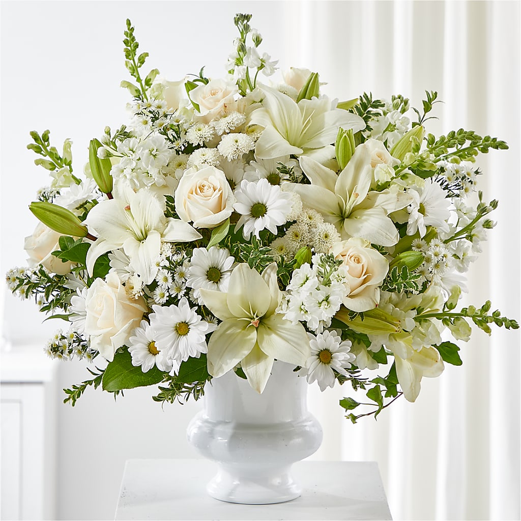 Uplifting Urn Arrangement – THE SHOPPE ON KEY AVENUE FLORAL & GIFTS, Lampasas TX