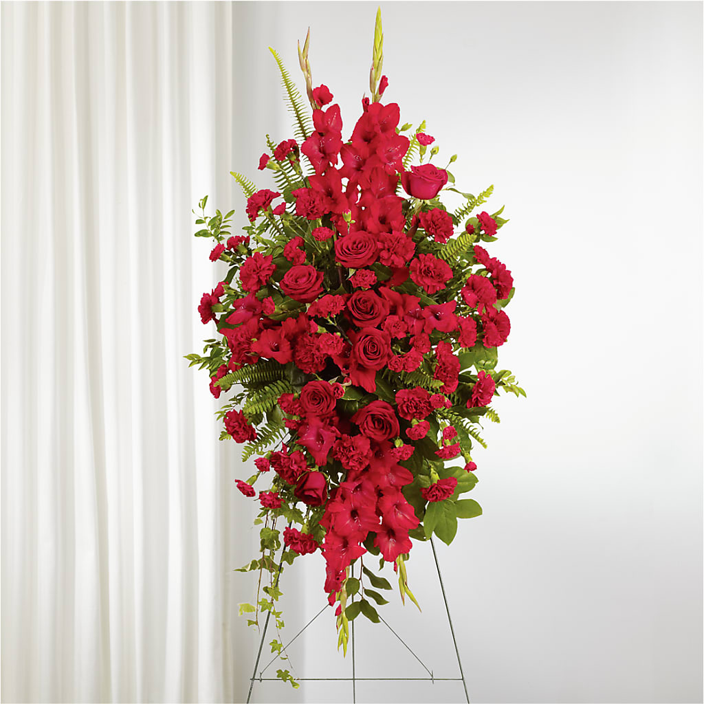 From the Heart Standing Spray – THE SHOPPE ON KEY AVENUE FLORAL & GIFTS, Lampasas TX