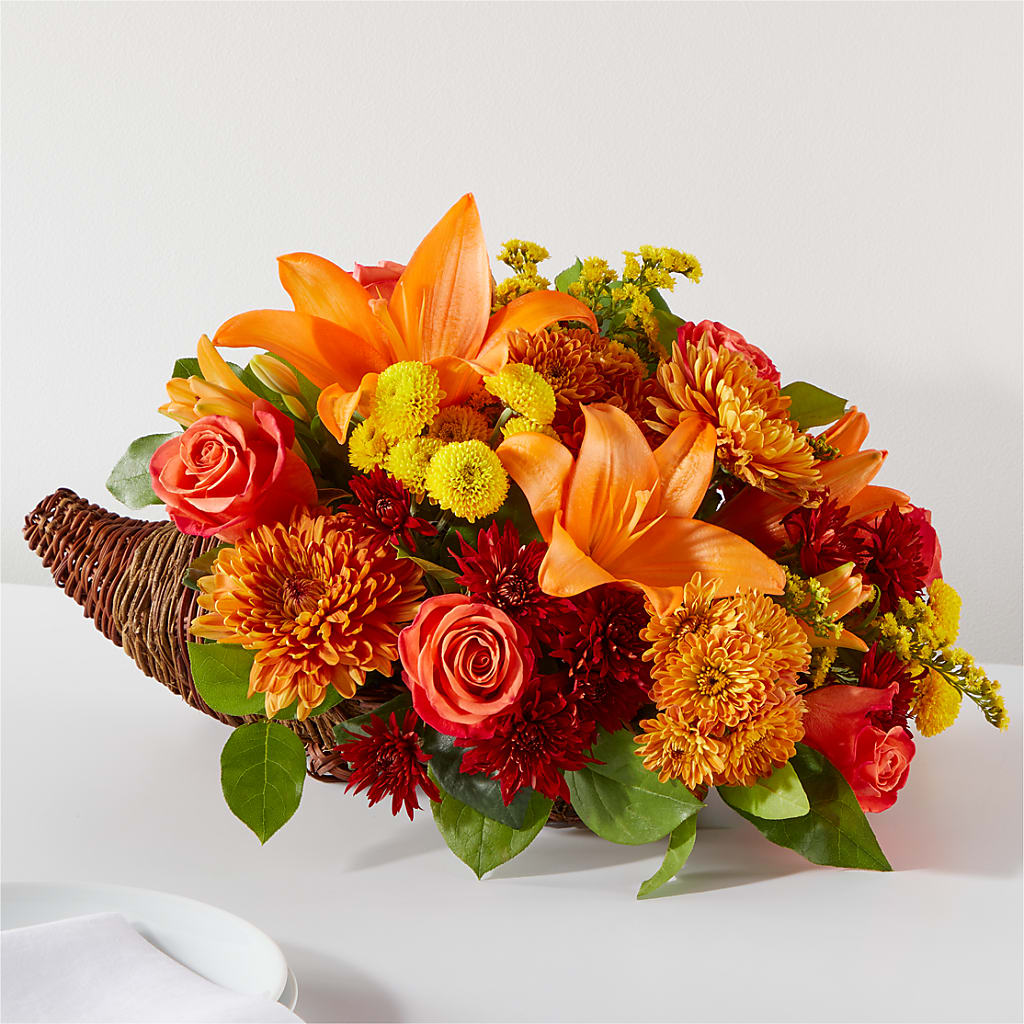 Bouquet of Blessings Cornucopia – THE SHOPPE ON KEY AVENUE FLORAL & GIFTS, Lampasas TX