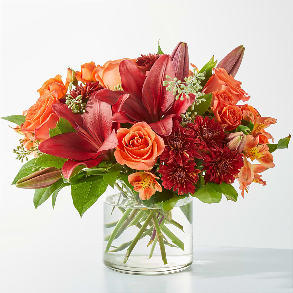 Crimson Leaves Bouquet – THE SHOPPE ON KEY AVENUE FLORAL & GIFTS, Lampasas TX