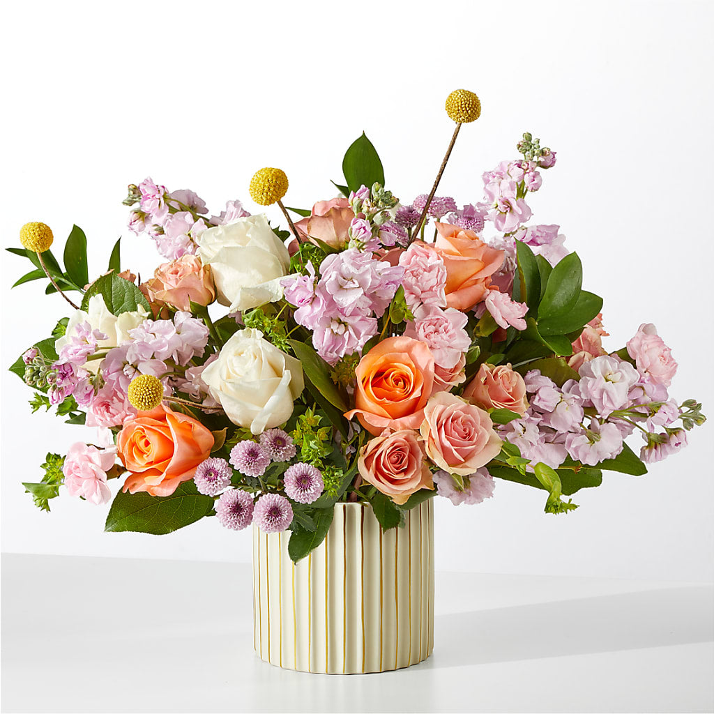 French Market Bouquet with Ivory Vase – THE SHOPPE ON KEY AVENUE FLORAL & GIFTS, Lampasas TX