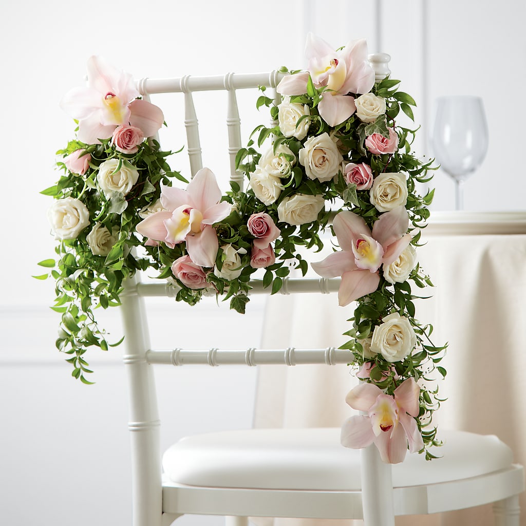 Orchid Rose Chair Décor – THE SHOPPE ON KEY AVENUE FLORAL & GIFTS, Lampasas TX